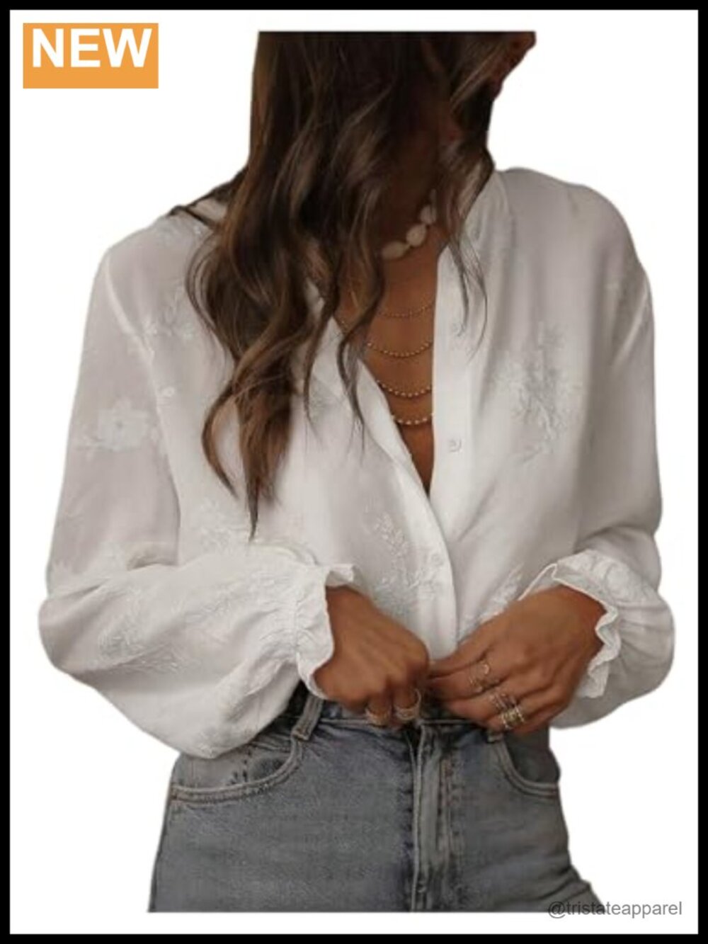 Women's Boho Peasant Blouse Embroidered Bell Sleeve Long Sleeve